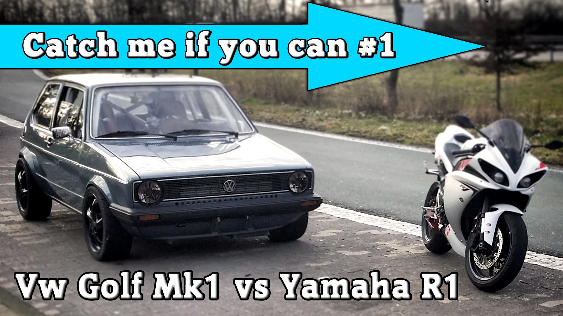 Yamaha R1 vs VW Golf Mk1