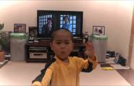 5 year old kid using nunchaku like a pro