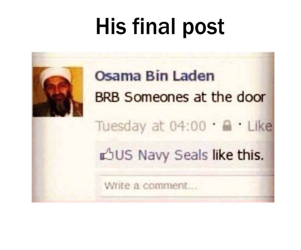 Osama’s last FB post