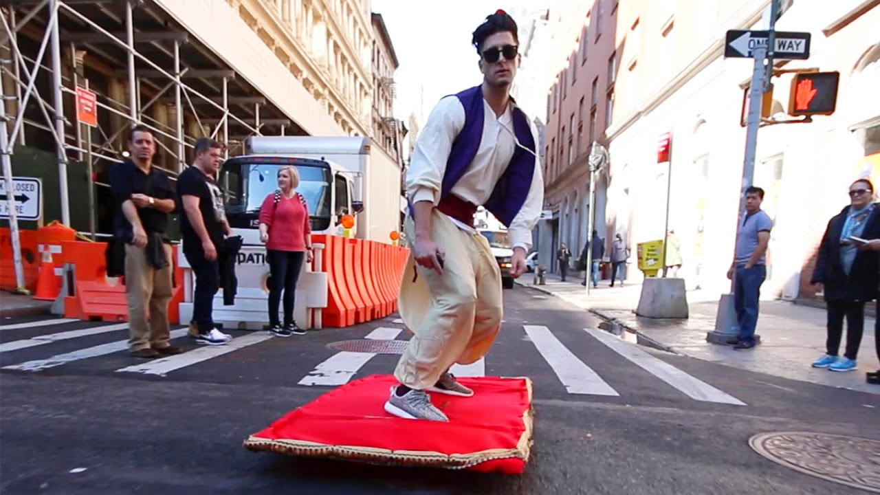 New York magic carpet prank