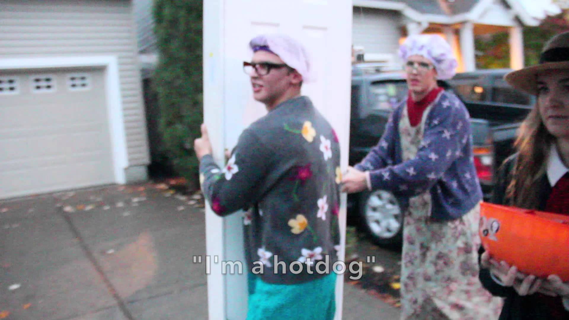 Reverse trick or treat prank